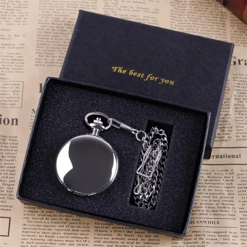 Women's Metal Mirror Pocket Watch