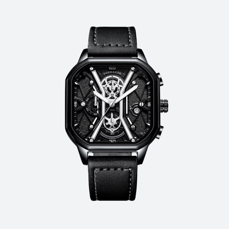 Men's square chronograph watch, waterproof Image