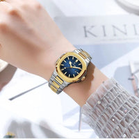 Luxury women's watch, two-tone metal
