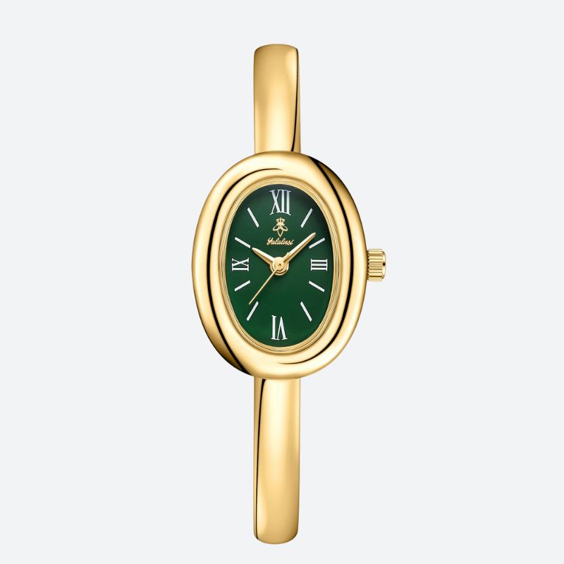 Luxury Women's Oval Gold Watch 2 Image