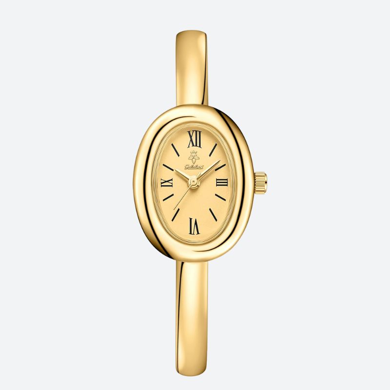 Luxury Women's Oval Gold Watch 5