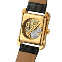 Men's Square Skeleton Mechanical Watch