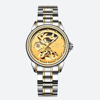 Women's Mechanical Skeleton Two-Tone Watch 3