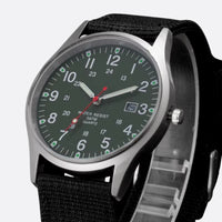 Men's Military Quartz Watch with Nylon Strap