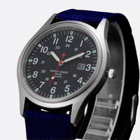 Men's Military Quartz Watch with Nylon Strap