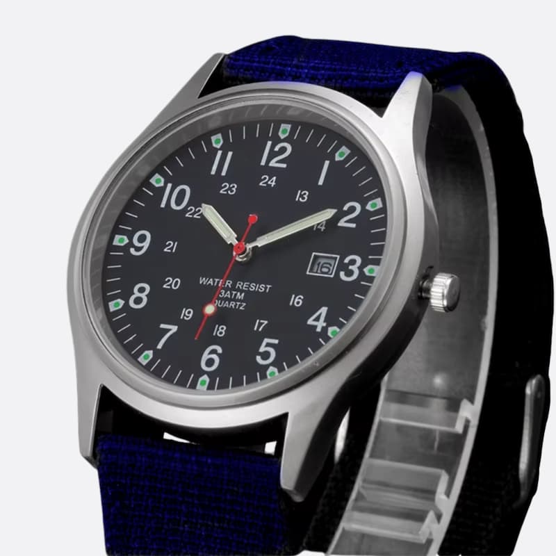 Men's Military Quartz Watch with Nylon Strap Image