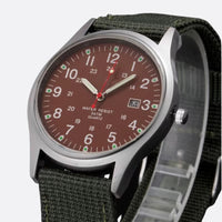 Men's Military Quartz Watch with Nylon Strap