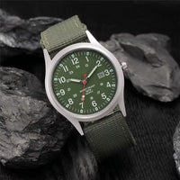 Men's Military Quartz Watch with Nylon Strap