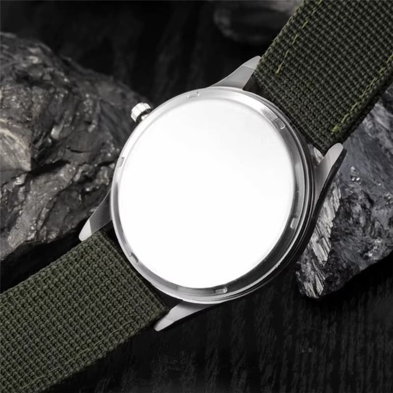 Men's Military Quartz Watch with Nylon Strap