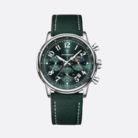 Men's military chronograph watch with nylon strap