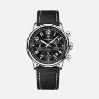 Men's military chronograph watch with nylon strap