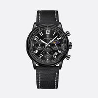 Men's military chronograph watch with nylon strap