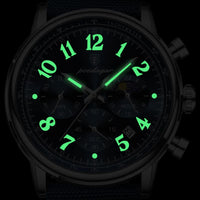 Men's Military Chronograph Watch with Nylon Strap