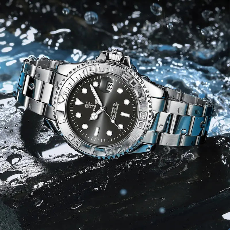 Elegant Quartz Watch, Diver Style