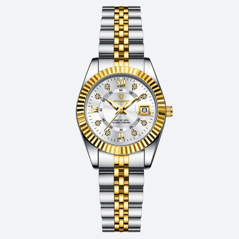 Women's Quartz Watch, Two-Tone Metal, Waterproof