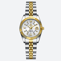 Women's Quartz Watch, Two-Tone Metal, Waterproof