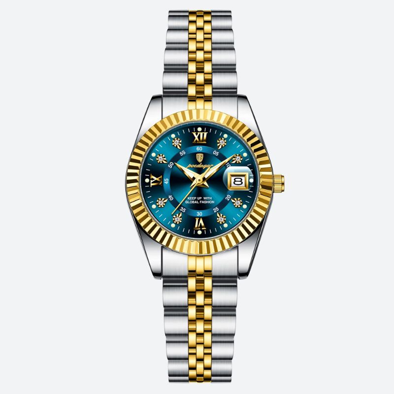 Women's Quartz Watch, Two-Tone Metal, Waterproof (2)