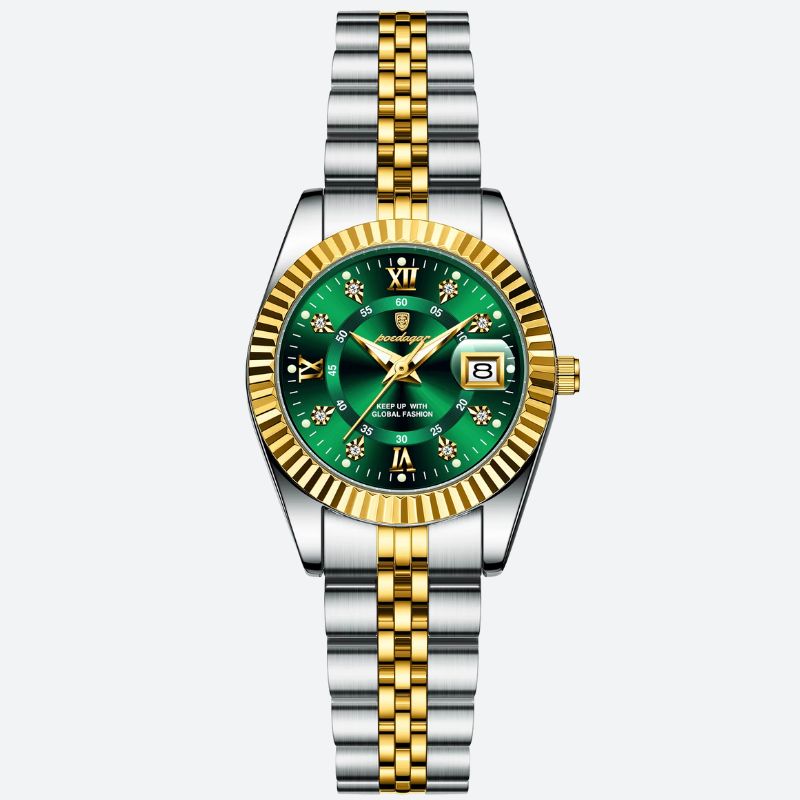 Women's Quartz Watch, Two-Tone Metal, Waterproof 3