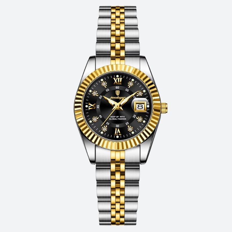 Women's Quartz Watch, Two-Tone Metal, Waterproof