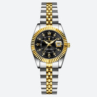 Women's Quartz Watch, Two-Tone Metal, Waterproof