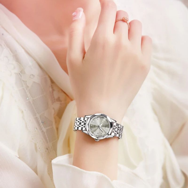 Women's Quartz Watch, Sparkling Metal