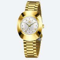 Women's Oval Gold Quartz Watch 2