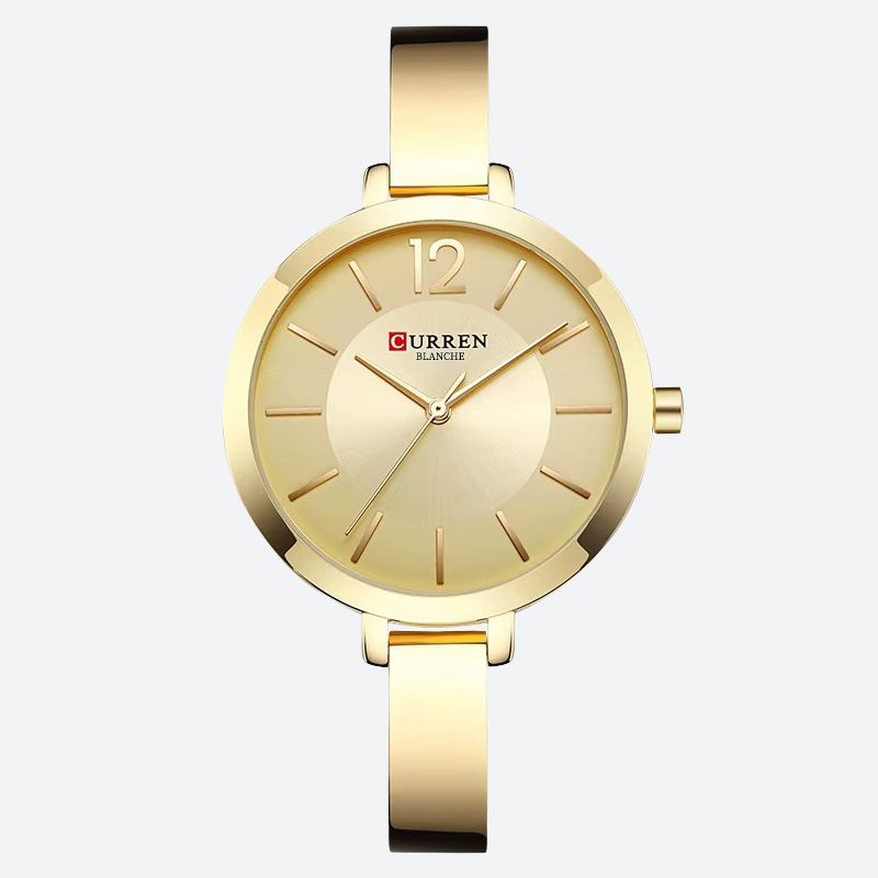Women's Round Minimalist Quartz Watch in Metal (1)