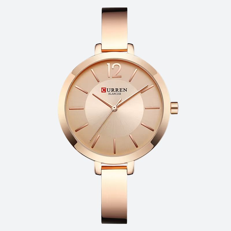 Women's Round Minimalist Quartz Watch in Metal (2)