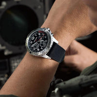 Men's solar chronograph watch, 44mm dial