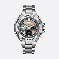 Men's steel chronograph solar watch