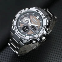 Men's steel chronograph solar watch