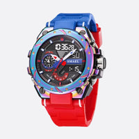 Men's dual display chronograph sports watch
