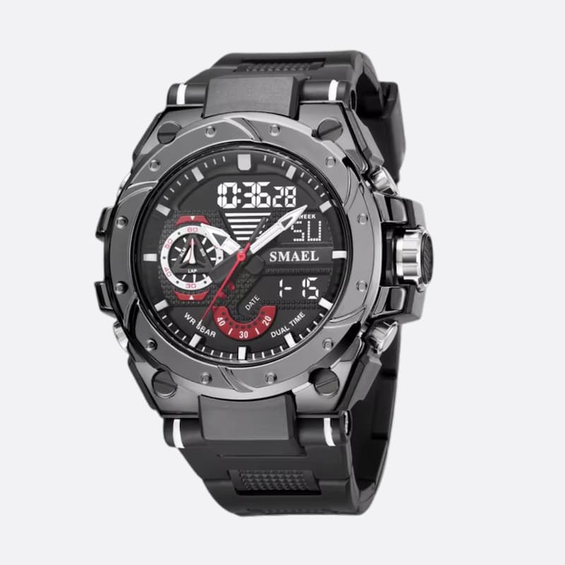 Men's dual display chronograph sports watch Image