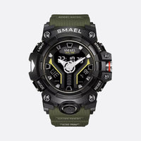Multifunctional sports watch for men, quartz analog and digital