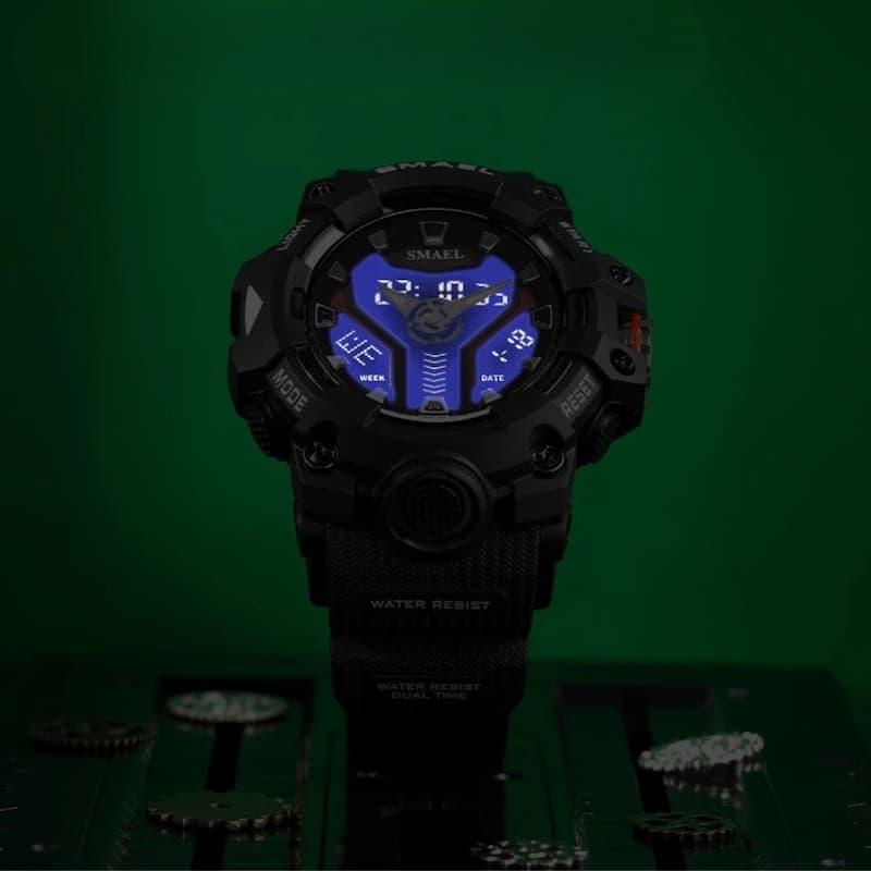 Multifunctional Sports Watch for Men, Quartz Analog and Digital
