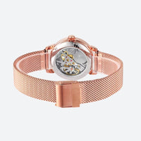 Women's Skeleton Watch with Milanese Mesh