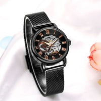 Women's Automatic Metal Skeleton Watch