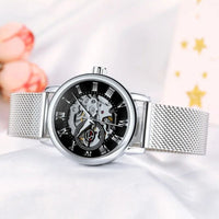 Women's Automatic Metal Skeleton Watch