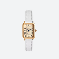 Vintage women's rectangular leather watch 2