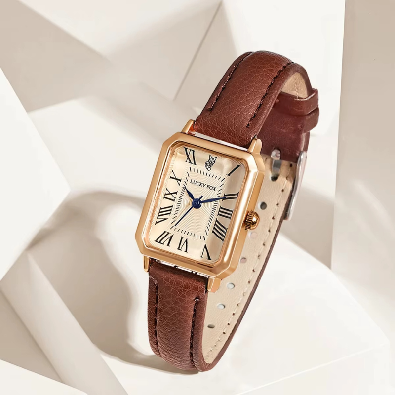 Vintage Women's Rectangular Leather Watch