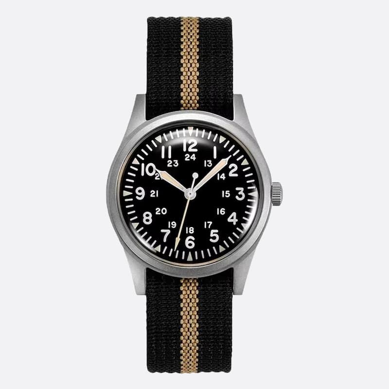Vintage military men's quartz watch, Retro style