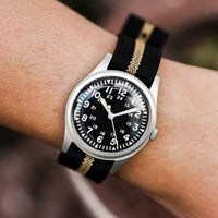Vintage military men's quartz watch, Retro style