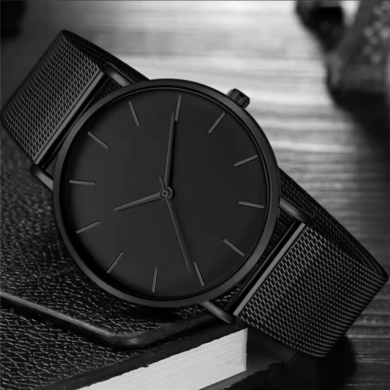 Minimalist Black Men's Watch