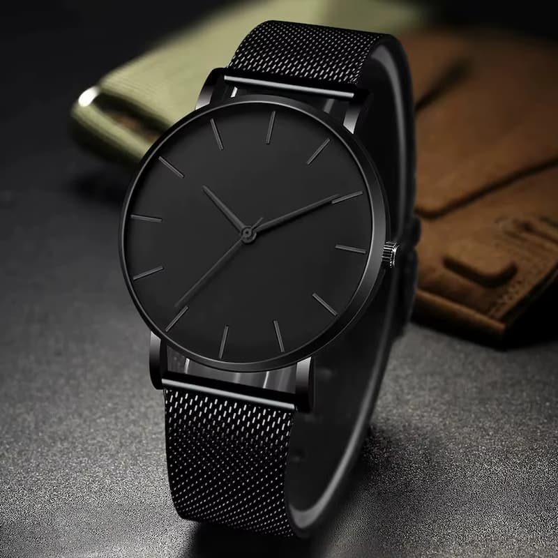 Minimalist Black Men's Watch