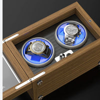 Automatic winder in wood and LED