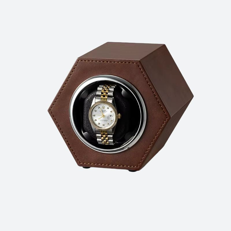 Automatic USB Leather Winder Hexagonal