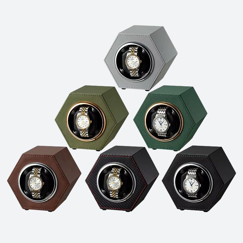 Automatic USB Leather Winder Hexagonal