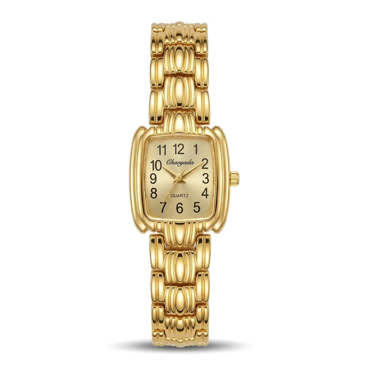 Vintage Gold Women's Watch, Rectangular Dial
