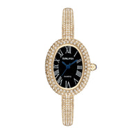 Vintage Women's Oval Watch Set with Stones
