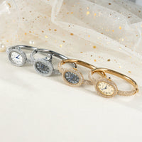 Vintage Women's Oval Watch Set with Stones